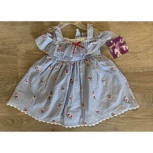 (NWT) Bluberri Bolevard Girl’s Size 12 Months Beautiful Blue Floral Sundress